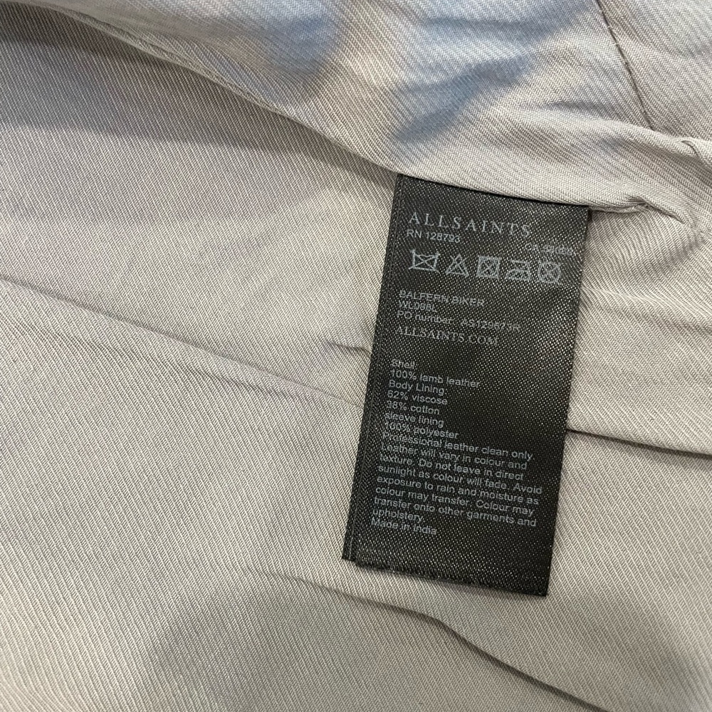 Grey All Saints Leather jacket - Picture 6 of 6